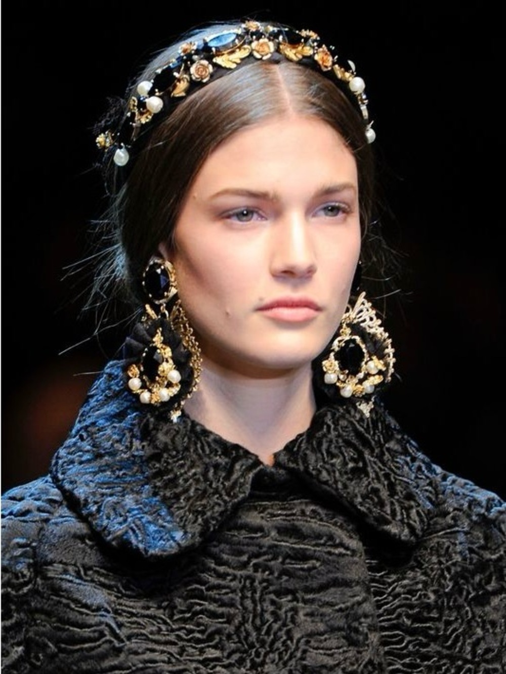 DOLCE & GABBANA Pearl Rose Embellished Headband - Picture 6 of 16
